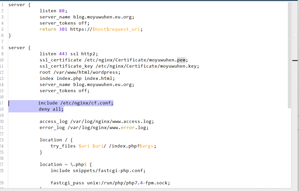 网站只允许Cloudflare的IP访问